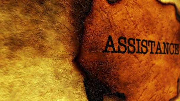Assistance text on paper hole - Footage, Video