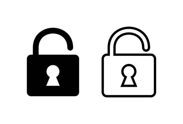 Lock icons set on white background. Encryption icon. Security symbol. Secure. Privat - Vector, Image