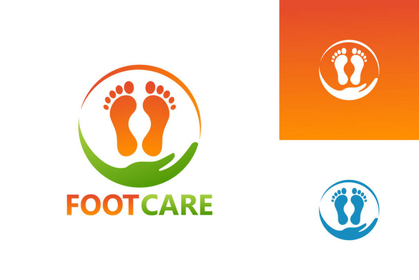 Plantilla de logotipo para el cuidado de los pies Vector, emblema, concepto de diseño, símbolo creativo, icono
 - Vector, imagen