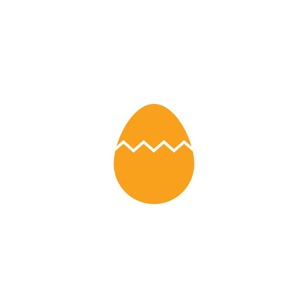 Yumurta illüstrasyon vektörü düz tasarım şablonu - Vektör, Görsel