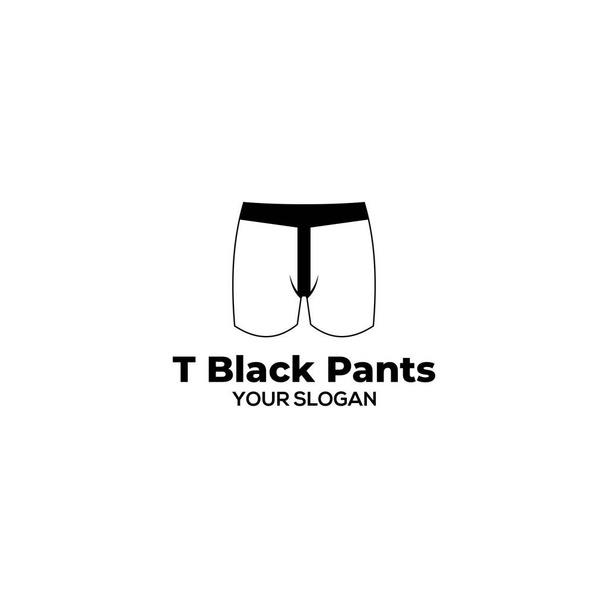 T μαύρο παντελόνι μποξέρ λογότυπο σχεδιασμό διάνυσμα - Διάνυσμα, εικόνα