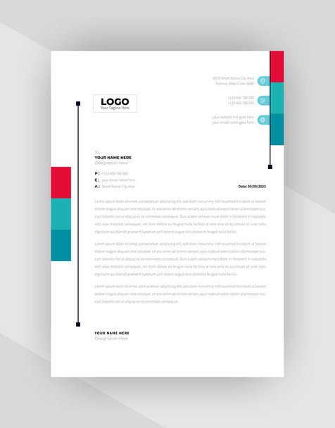 creative letterhead template design, template vector - Vector, Image