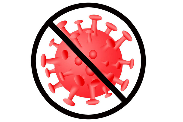 Stop Covid-19 Sign, 3D Illustrationskonzept Coronavirus COVID-19 auf weißem Hintergrund - Foto, Bild