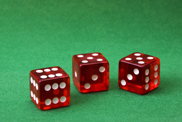 Set of three dice on green - Valokuva, kuva