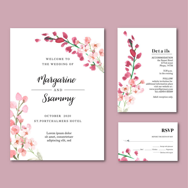 stylish Wedding cards template design with text, vector illustration - Vector, Image