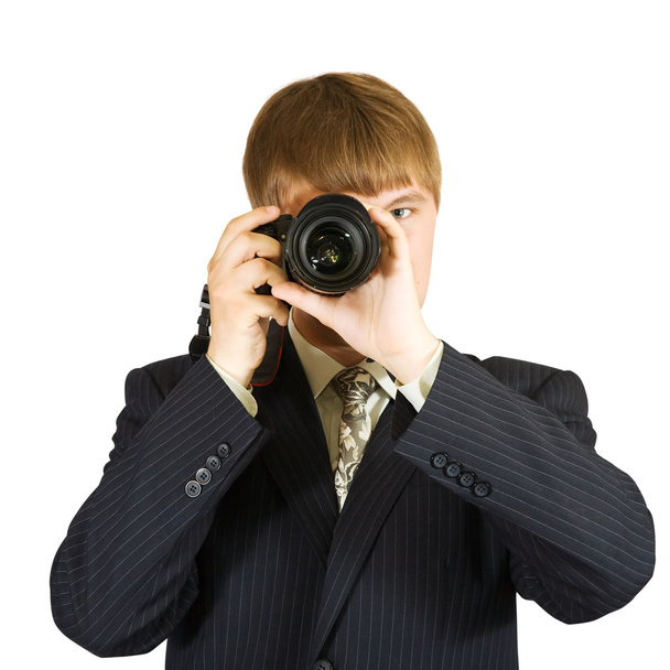 Businessman taking photo - Фото, зображення