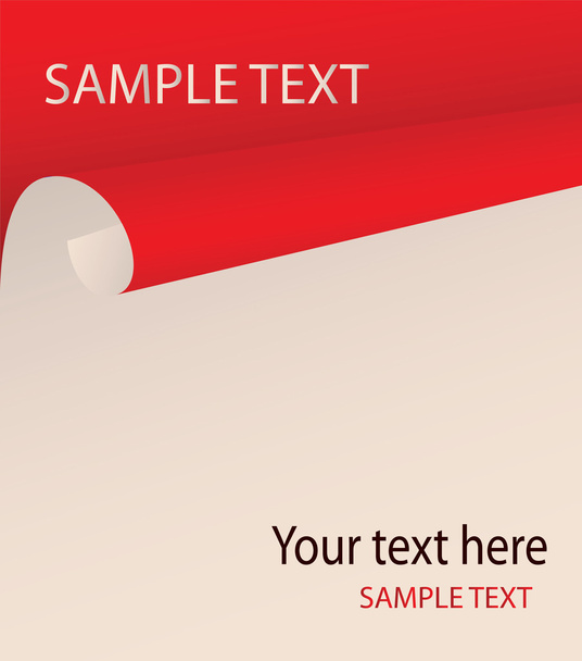 The bent paper with a place for your text - Vector, Image