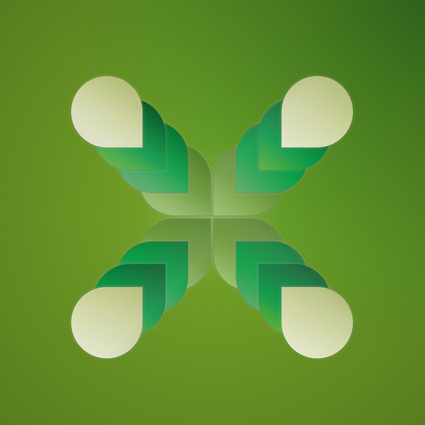 Hintergrund mit grünen Elementen - Vektor, Bild