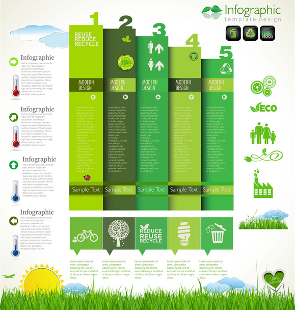 Modern ecology Design Layout - Vektor, Bild