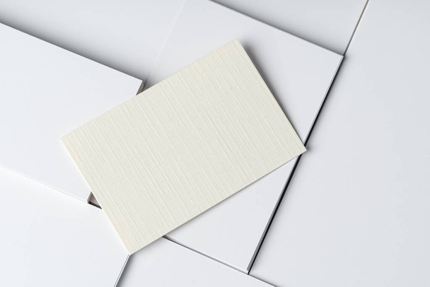 Background of blank business cards, copy space - Photo, image