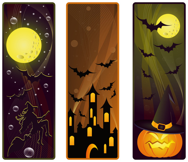 Banner vectorial en un tema de Halloween
 - Vector, Imagen