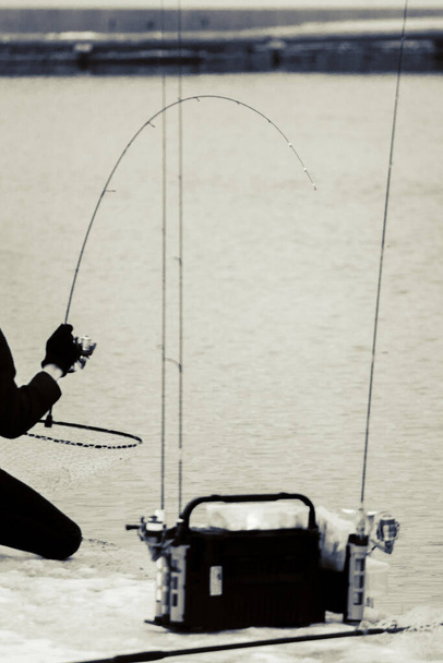 truite pêche fond sombre - Photo, image