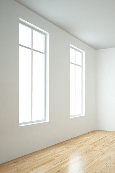 Окна в пустой комнате
 - Фото, изображение