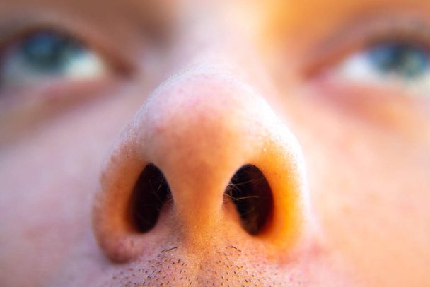 лицо с крупным планом носа - Фото, изображение