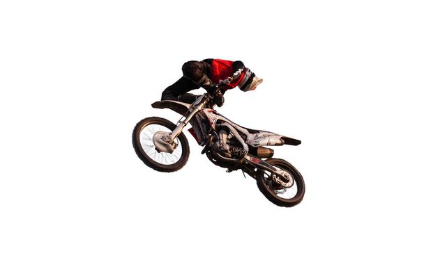 Moto freestyle. Motorcycle stunt rider  - Photo, Image