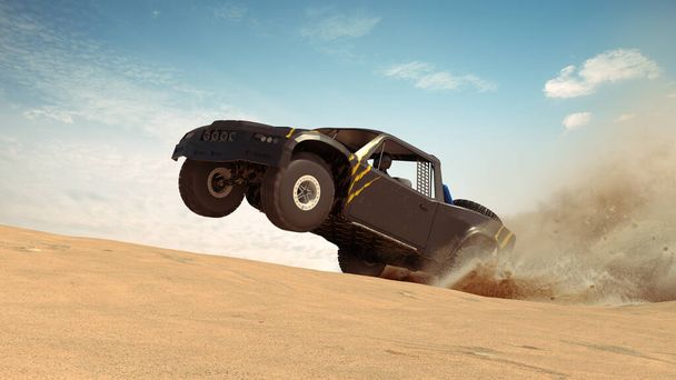 Trophy Truck in desert.  - Photo, Image
