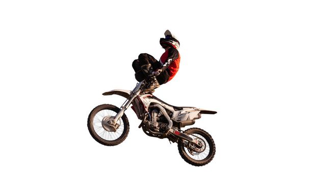 Moto freestyle. Moottoripyörä stunt ratsastaja  - Valokuva, kuva