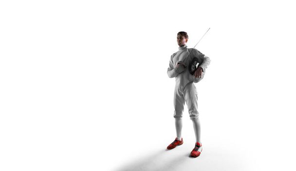 Young male fencing athlete. - Photo, Image