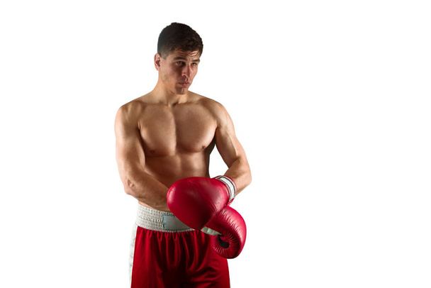 Young sports man boxing. - Fotó, kép