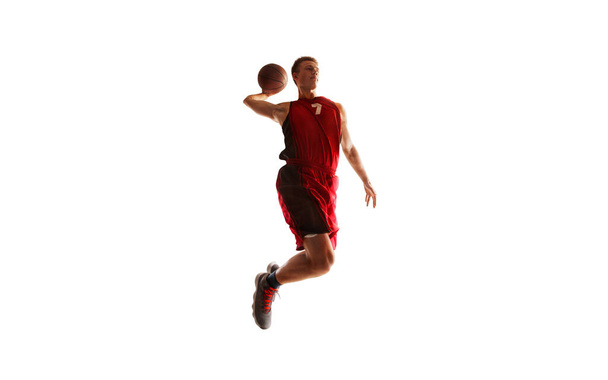 Basketball players play in streetball. - Valokuva, kuva