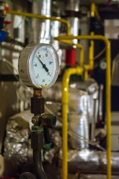 Boiler pipe gas meter - Photo, Image
