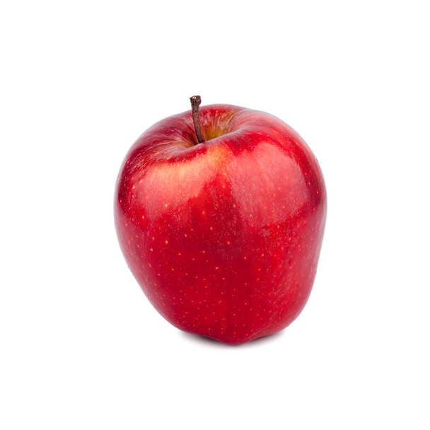 Červené jablko na bílém pozadí izolované zblízka makro - Fotografie, Obrázek
