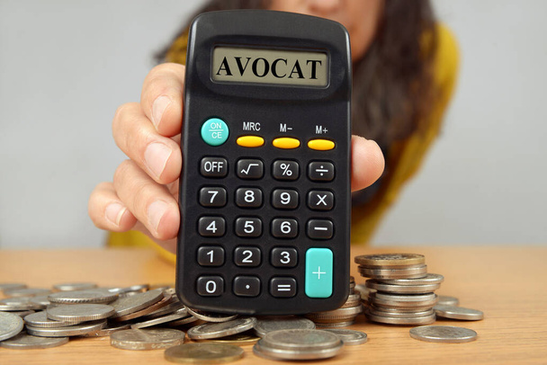 Lawyer spending concept with a calculator - Photo, Image