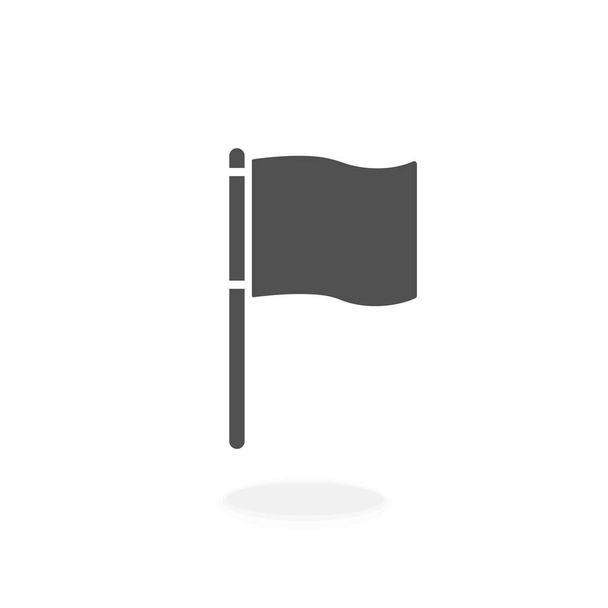 Знак символа флага - векторная иллюстрация черного силуэта
. - Вектор,изображение