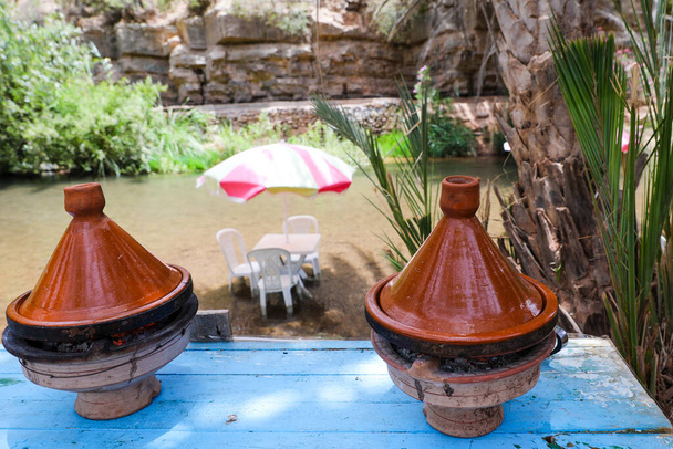 Paradise Valley in Agadir Morocco.  Tajine - speciality Morocco. - Photo, Image