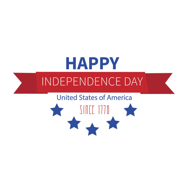 Happy Independence Day - Fourth of July - July 4th Vector illustration on white background. - Vector, Image