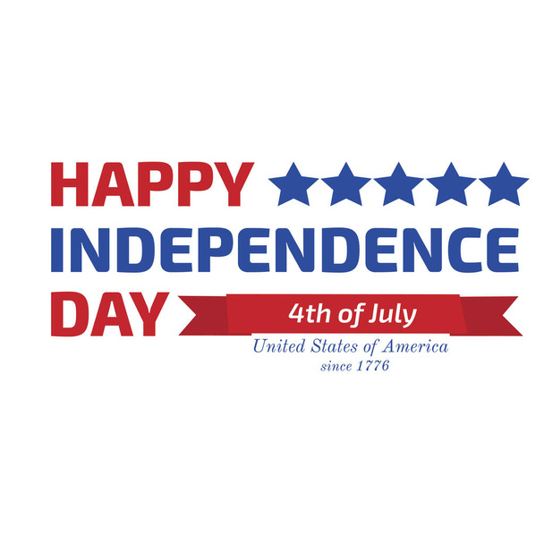 День независимости 4 июля. С днем независимости с 1776 года. Концепция США
. - Вектор,изображение