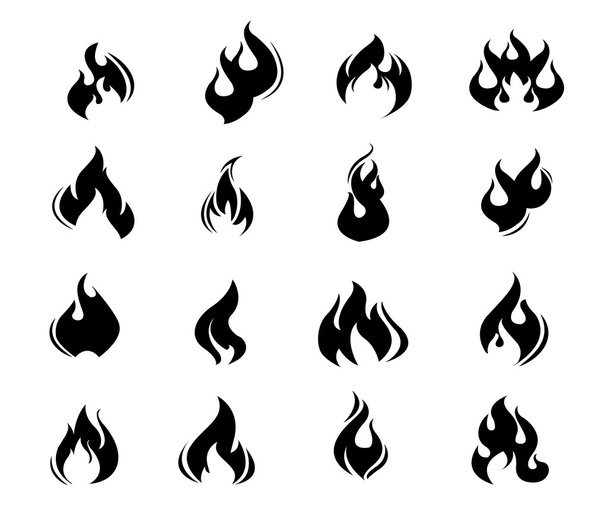 brand vlammen - Vector, afbeelding