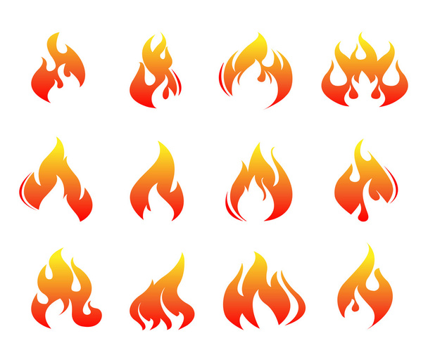 brand vlammen - Vector, afbeelding