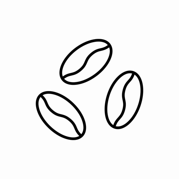 Контур кофейных зерен icon.Coffee Бин вектор иллюстрации. Символ для веб и мобильных телефонов
 - Вектор,изображение