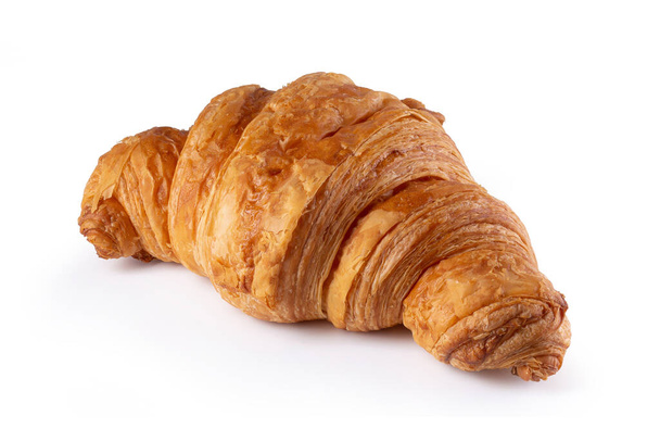 Ropogós croissant izolált fehér alapon. - Fotó, kép