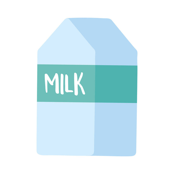 milk box food market isolated icon design white background - Вектор, зображення