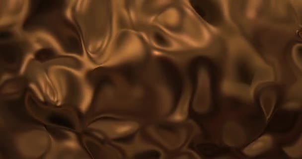 Sıvı sıcak çikolata arka planı. Eritilmiş koyu çikolata desenli 3D görüntüleme döngüsü 4K. Cazibeli ipek lav dokusu animasyonu. - Video, Çekim