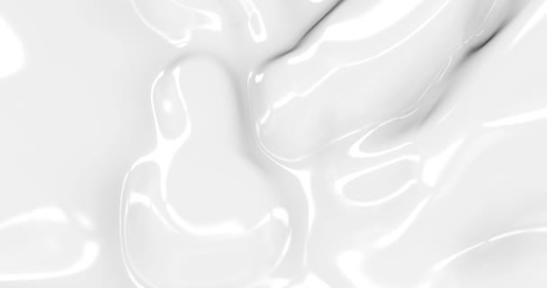 Folyékony elvont fehér háttér. Sima fényes textúra 3D-s renderelés. Ragyogó selyem háttér. hurk 4k - Felvétel, videó