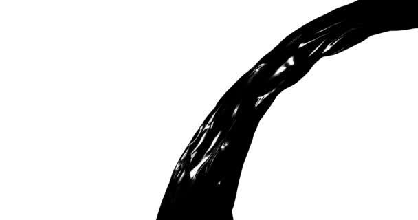 Abstrakter schwarzer Fluss. Öl Flüssige Textur. Digitale 3D-Animationsschleife 4K. - Filmmaterial, Video