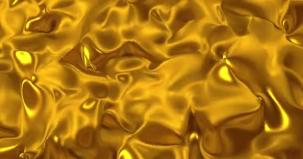 Fundo de seda brilhante dourado. Glamour textura cetim 3D renderização loop 4k. Animação Feliz Ano Novo mágico
. - Filmagem, Vídeo