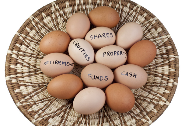 баскетбол яйце інвестиційний портфель концепції - Фото, зображення