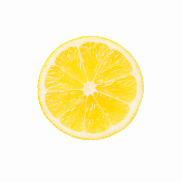 Lemon on white background isolated. Flat lay. - Φωτογραφία, εικόνα