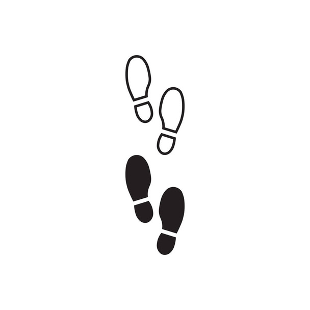 shoeprint icon symbol vector on white background - Vector, Image
