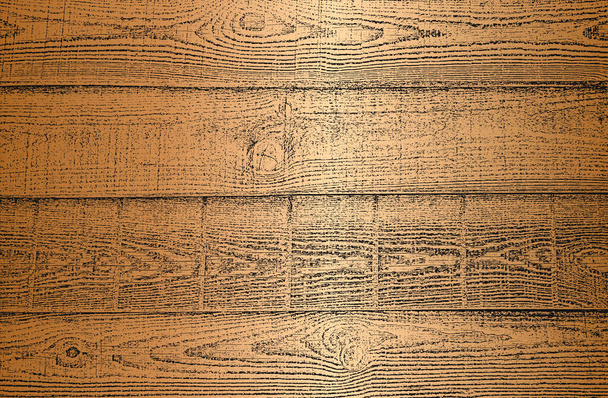 Sovrapposizione angosciata trama tavola di legno dorato, sfondo grunge. illustrazione astratta del vettore mezzitoni - Vettoriali, immagini