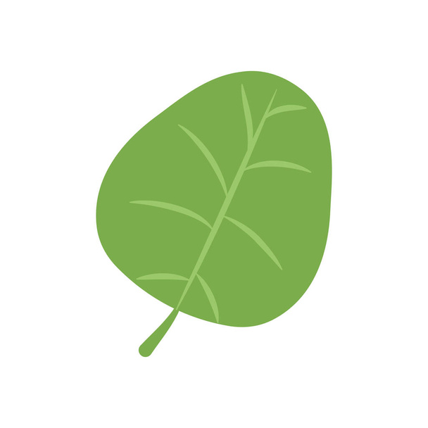 goat willow leaf icon, flat style - Vektor, kép