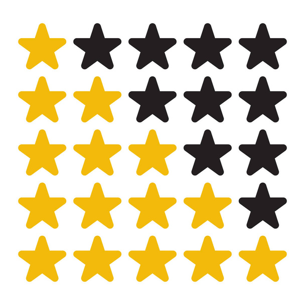 набір іконок зірка рейтингу дизайн Векторні ілюстрації
 - Вектор, зображення