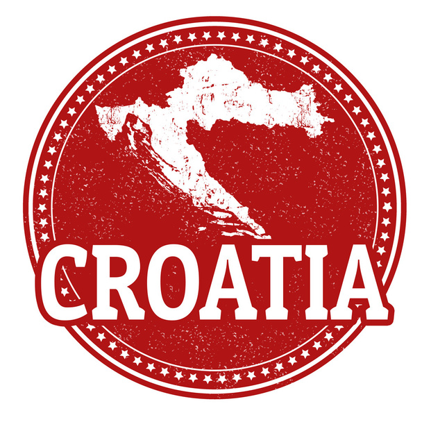 Κροατία σφραγίδα - Διάνυσμα, εικόνα