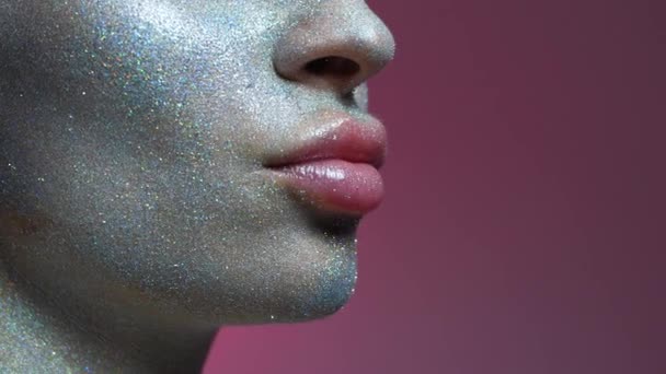 model met mode glitter make-up - Video