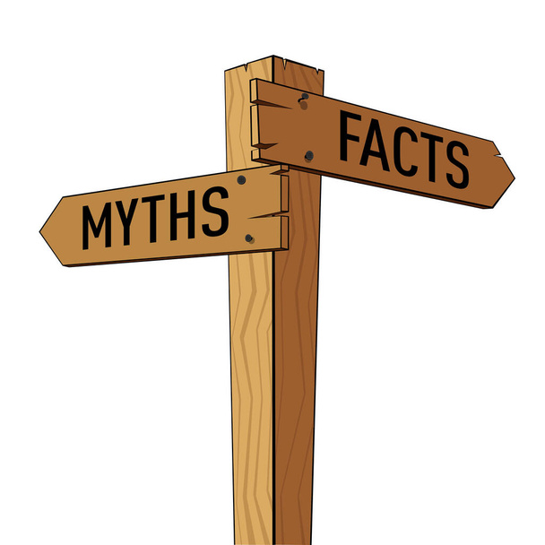 Векторная иллюстрация мифов и фактов - Вектор,изображение