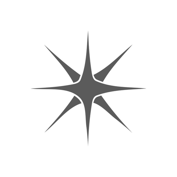 grey spark star icon isolated - Vektör, Görsel